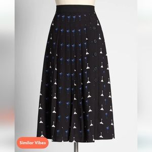 Modcloth XL "Upbeat and Downtown Midi Skirt" NWT